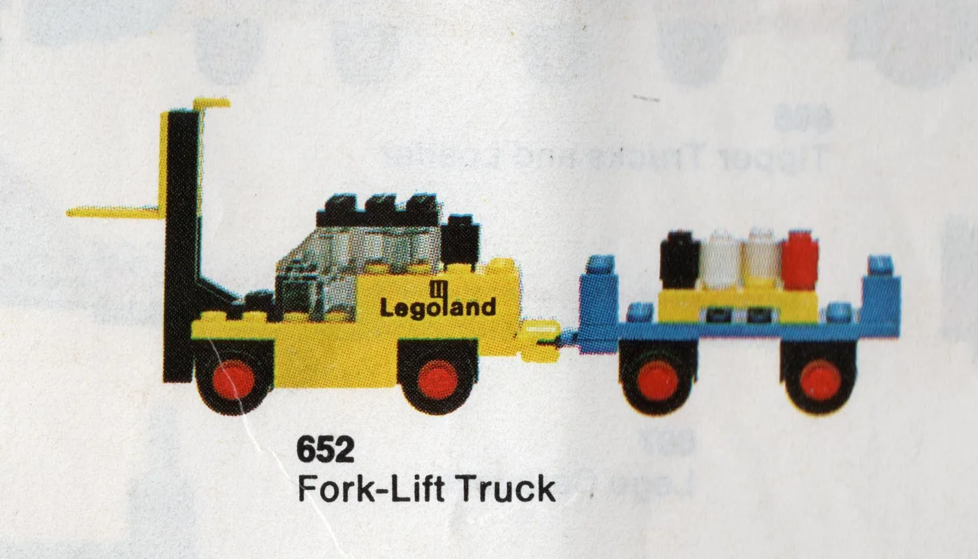 Dans le même style que le LEGO Chariot élévateur et remorque (652-2) | Brick Broker