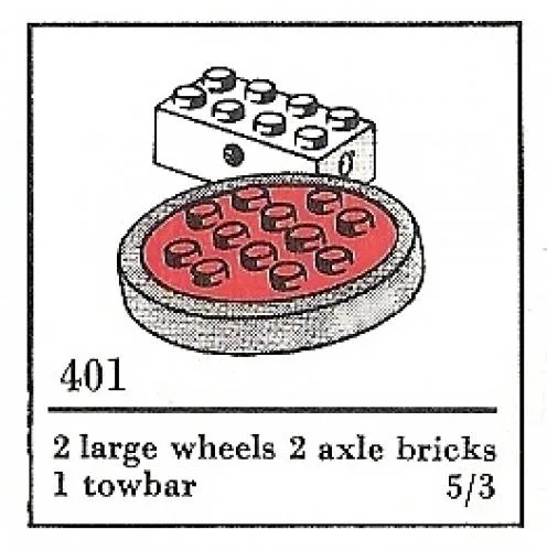 Dans le même style que le LEGO Grandes roues avec essieux (Le jouet de construction) (401-2) | Brick Broker