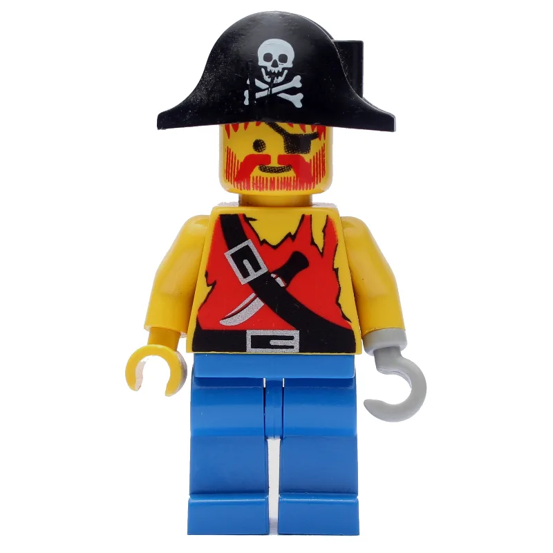 Pirate - Shirt with Knife, Blue Legs, Black B… — minifigurine LEGO | Brick Broker