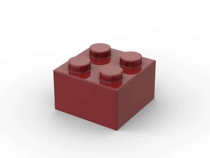 BlueBrixx Brique 2x2, Rouge foncé (500 pcs) (BB-401228) - prix | Brick Broker