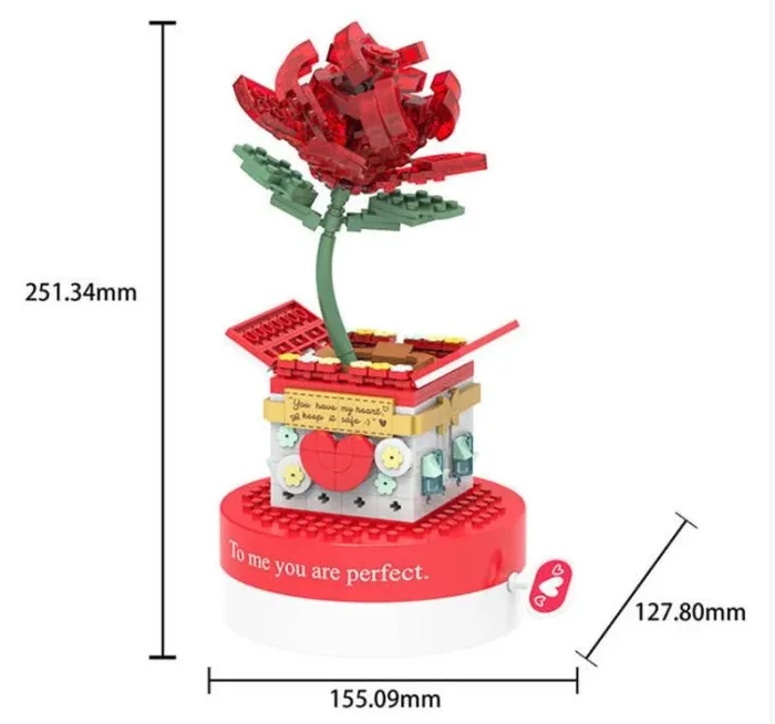 Jaki Boîte à musique Rose rouge (JAK-JK1310) - prix | Brick Broker