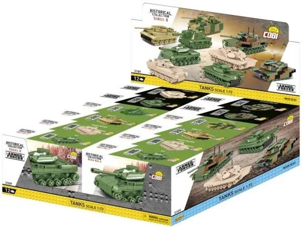 COBI Collection historique de chars de la Seconde Guerre mondiale 1/72 Présentoir (COBI-3109) - prix | Brick Broker