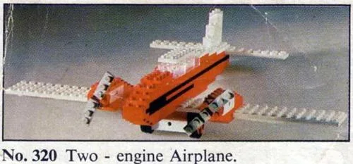Dans le même style que le LEGO Avion à deux moteurs (320-2) | Brick Broker