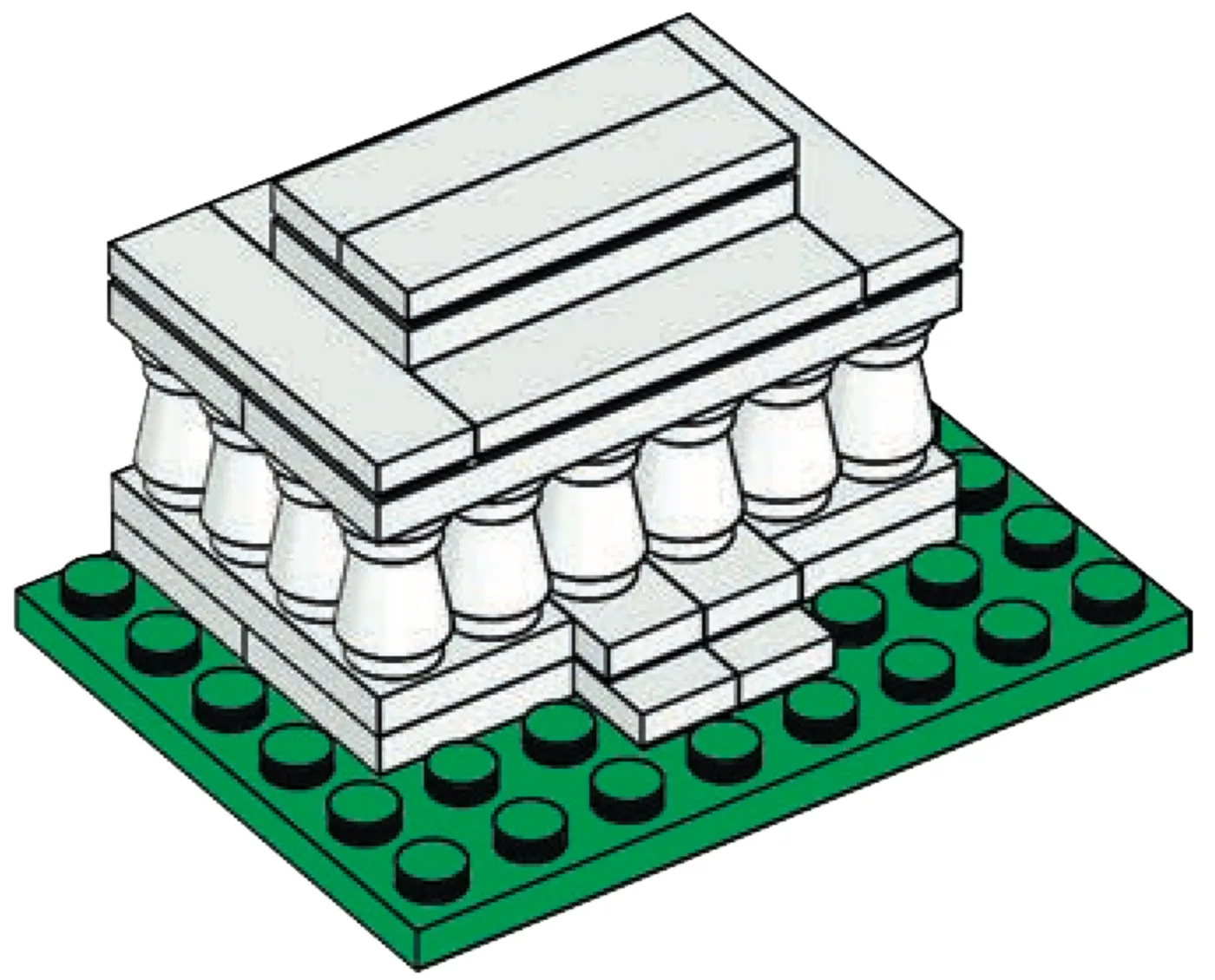 Dans le même style que le LEGO Mémorial Lincoln (LINCOLNMEMORIAL-1) | Brick Broker