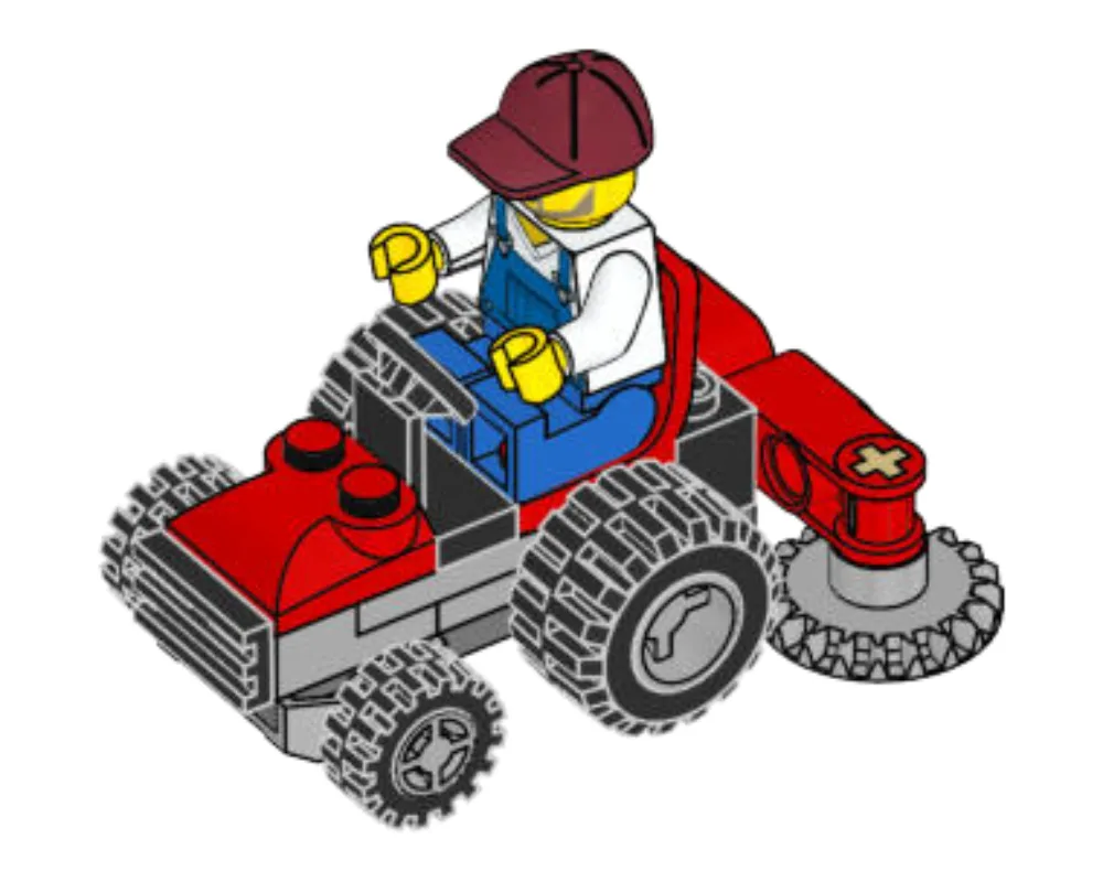 Dans le même style que le LEGO Jardinier avec Tondeuse à Gazon (951903-1) | Brick Broker
