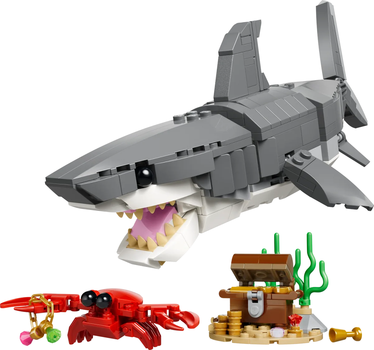 Dans le même style que le LEGO Requin Féroce avec un Coffre au Trésor (31381-1) | Brick Broker