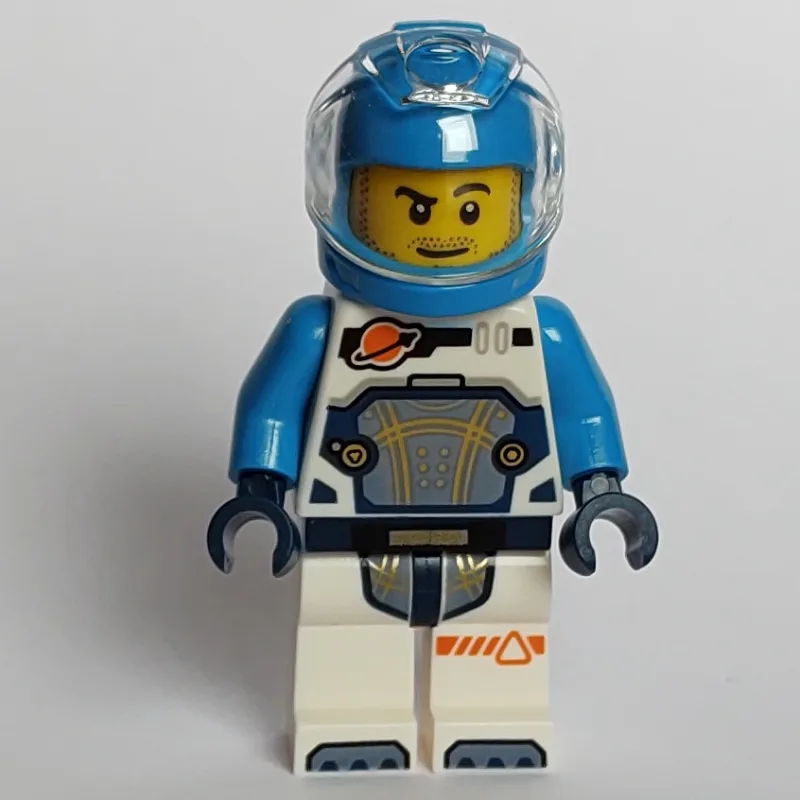 Astronaut, White and Dark Blue Spacesuit, Dar… — minifigurine LEGO | Brick Broker