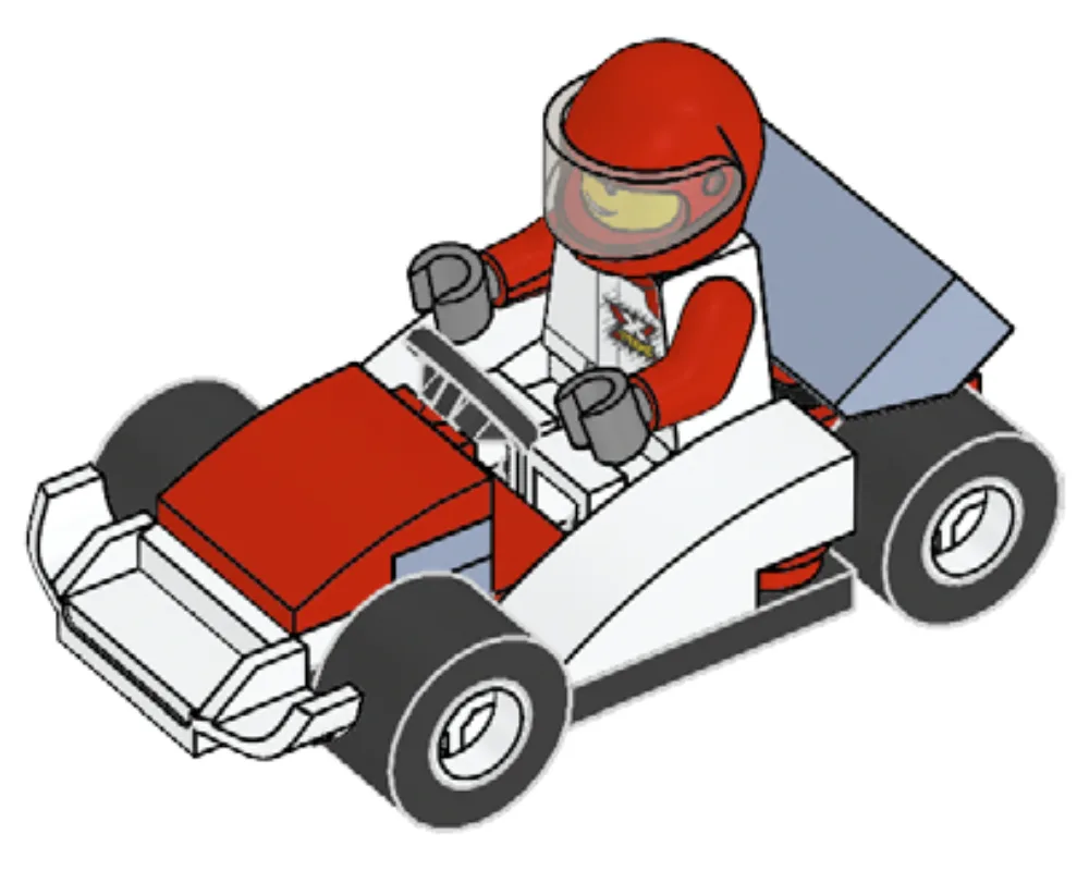 Dans le même style que le LEGO Première voiture de course de Dirk Drifter (952005-1) | Brick Broker