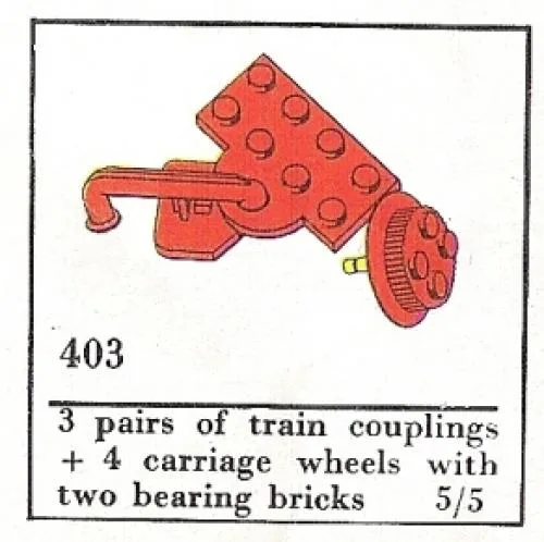 Dans le même style que le LEGO Attelages et roues de train (Le jouet de construction) (403-2) | Brick Broker