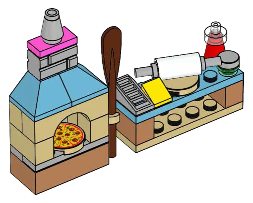 Dans le même style que le LEGO Boulangerie-Pizzeria de Stéphanie (562011-1) | Brick Broker