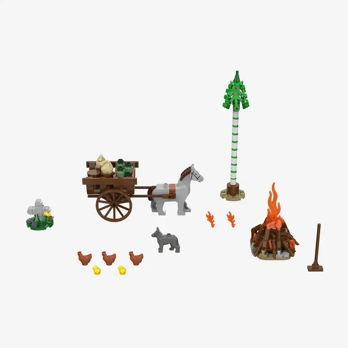 BlueBrixx Pack de minifigurines de villageois médiévaux (BB-109205) - prix | Brick Broker